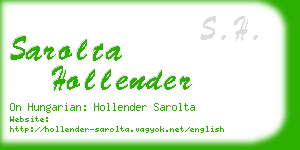 sarolta hollender business card